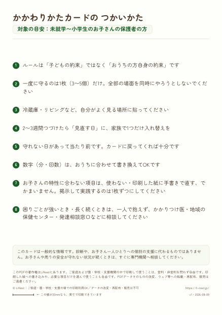 使い方ガイドの1ページ目